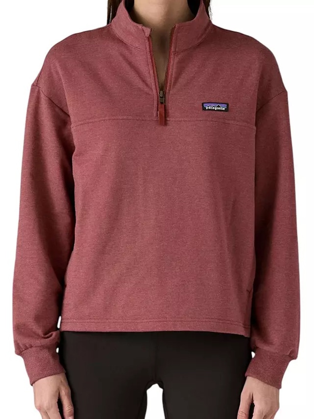 Patagonia Sequoia Red Ahnya Quarter-Zip 1/4 Pullover Sweater Cozy Plus Size XXL
